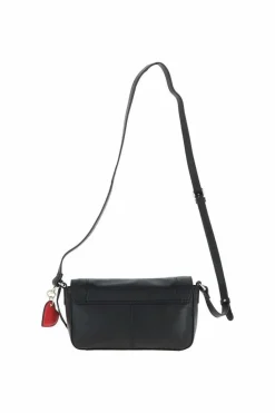 Shoulder Bags|Handbags*Ashwood Leather Blossom Flap Over Real Leather Shoulder Bag Black