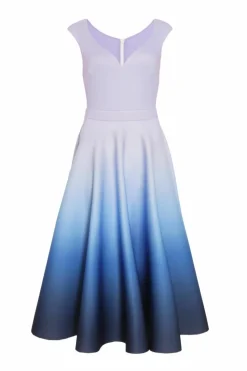 Midi Dresses*Quiz Ombre Midi Skater Dress Blue