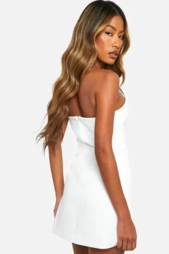 Bodycon Dresses*boohoo Boned Structured Mini Dress white