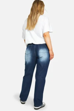 Up To 80% Off Winter Warmers|Denim*boohoo Basics Plus High Waisted Straight Leg Jeans washed indigo