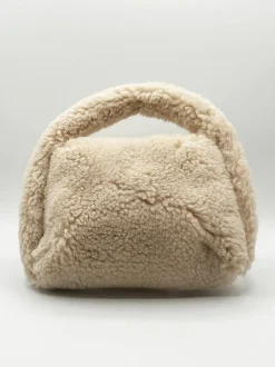 Handbags*SVNX Borg Grab Bag In Cream