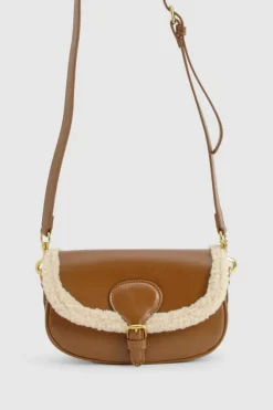 Cross-Body Bags|Handbags*boohoo Borg Lined Buckle Cross Body Bag tan