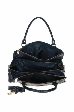 Shoulder Bags|Handbags*Ashwood Leather Borsa Verniciata' Three Section Shoulder Bag Navy