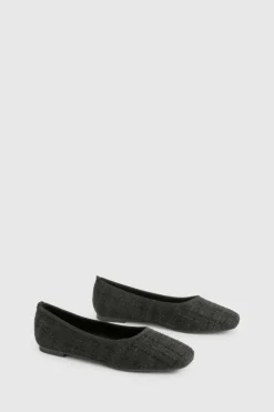 Ballet Flats|Flats*boohoo Boucle Ballet Flats black