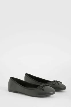 Ballet Flats|Flats*boohoo Bow Detail Ballet Flats black