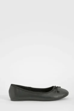 Ballet Flats|Flats*boohoo Bow Detail Ballet Flats black