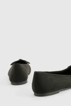 Ballet Flats|Flats*boohoo Bow Detail Ballet Flats black
