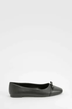 Ballet Flats|Flats*boohoo Bow Detail Ballet Flats black