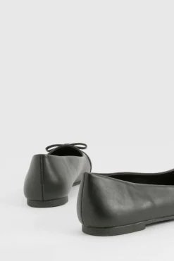 Ballet Flats|Flats*boohoo Bow Detail Ballet Flats black