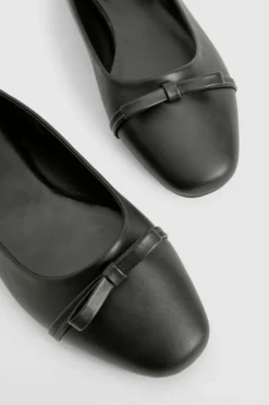 Ballet Flats|Flats*boohoo Bow Detail Ballet Flats black