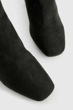Heels|Over The Knee Boots*boohoo Bow Detail Block Heel Knee High Boots black
