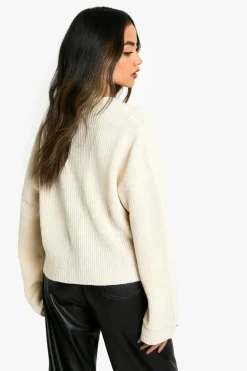 Cardigans|Knitwear*boohoo Bow Detail Cardigan cream