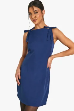 Mini Dresses|Suits & Tailoring*boohoo Bow Shoulder Tailored Mini Dress navy