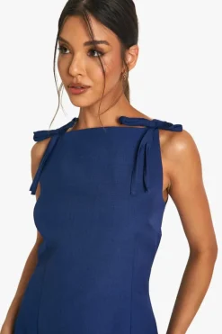 Mini Dresses|Suits & Tailoring*boohoo Bow Shoulder Tailored Mini Dress navy