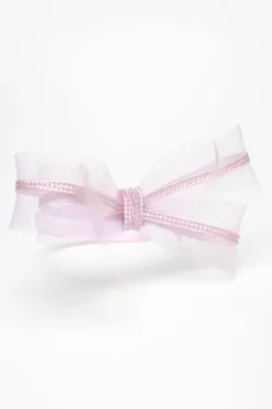 Hair Accessories*Quiz Bow Trim Headband Fascinator Lilac