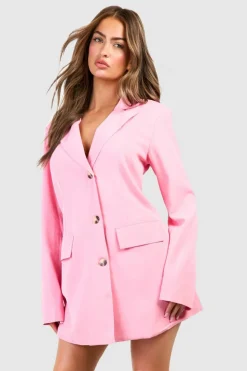 Blazer Dresses*boohoo Boxy Blazer Dress pink