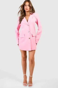 Blazer Dresses*boohoo Boxy Blazer Dress pink