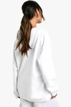Sweatshirts|Hoodies & Sweatshirts*boohoo Brooklyn Outdoor Athletics Club Oversized Sweatshirt white