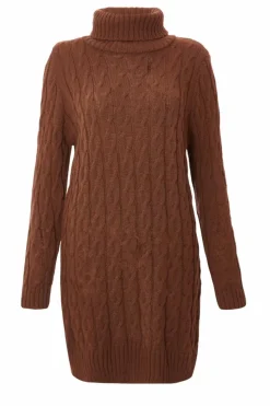 Jumper Dresses|Jumper Dresses*Quiz Cable Knit Jumper Dress Brown