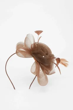 Hair Accessories*Quiz Flower Headband Fascinator Brown