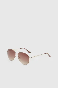 Sunglasses*boohoo Lenses Aviator Sunglasses brown