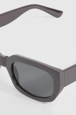 Sunglasses*boohoo Rectangular Frame Sunglasses brown