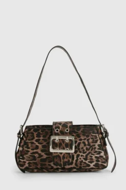 Shoulder Bags|Handbags*boohoo Buckle Detail Shoulder Bag leopard