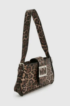 Shoulder Bags|Handbags*boohoo Buckle Detail Shoulder Bag leopard
