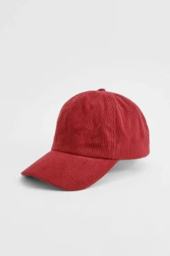 Hats & Gloves|Hats & Gloves*boohoo Corduroy Baseball Cap burgundy