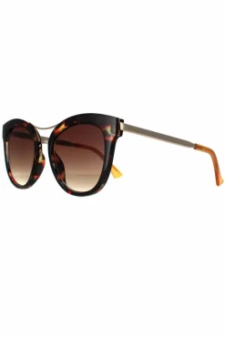 Sunglasses*Guess Butterfly Shiny Smoke Mirror GF0304 Black