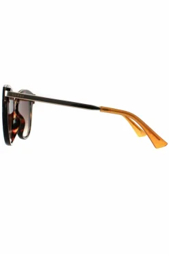 Sunglasses*Guess Butterfly Shiny Smoke Mirror GF0304 Black