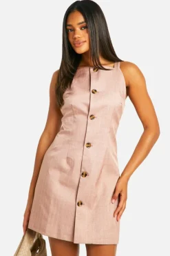 Mini Dresses|Suits & Tailoring*boohoo Button Down Mini Tailored Dress pink