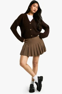 Cardigans*boohoo Button Through Cardigan chocolate