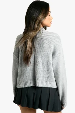 Cardigans|Up To 80% Off Winter Warmers*boohoo Button Through Soft Knit Cardigan grey
