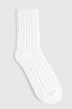 Tights & Socks|Tights & Socks*boohoo Cable Knit Cosy Socks ivory
