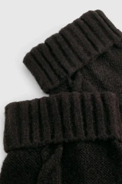 Hats & Gloves|Hats & Gloves*boohoo Cable Knit Mitten Gloves black