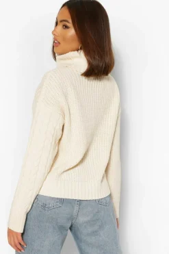 Jumpers|Jumpers & Cardigans*boohoo Cable Knitted Jumper rust