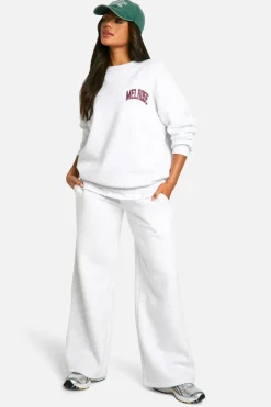 Sweatshirts|Hoodies & Sweatshirts*boohoo California Slogan Back Print Oversized Crew Neck Sweatshirt ash grey