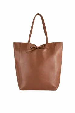 Tote Bags*Sostter Pebbled Leather Tote Shopper Camel