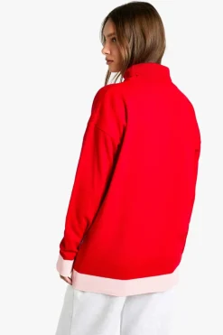 Up To 80% Off Winter Warmers|Jumpers*boohoo Candy Cane Roll Neck Christmas Jumper red