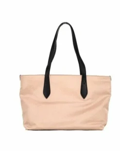 Tote Bags*Burberry Canvas Tote Bag Leather Trim Rose