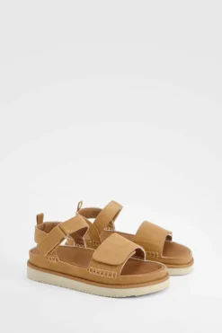 Sandals*boohoo Casual 2 Part Chunky Sandals chestnut