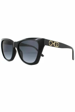 Sunglasses*Jimmy Choo Cat Eye Dark Grey Gradient Sunglasses Black