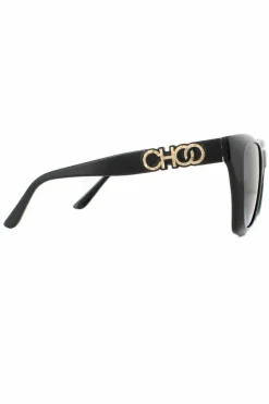 Sunglasses*Jimmy Choo Cat Eye Dark Grey Gradient Sunglasses Black
