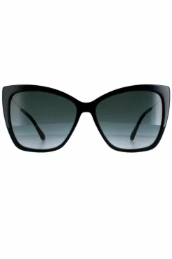 Sunglasses*Jimmy Choo Cat Eye Grey Gradient Seba/S Black