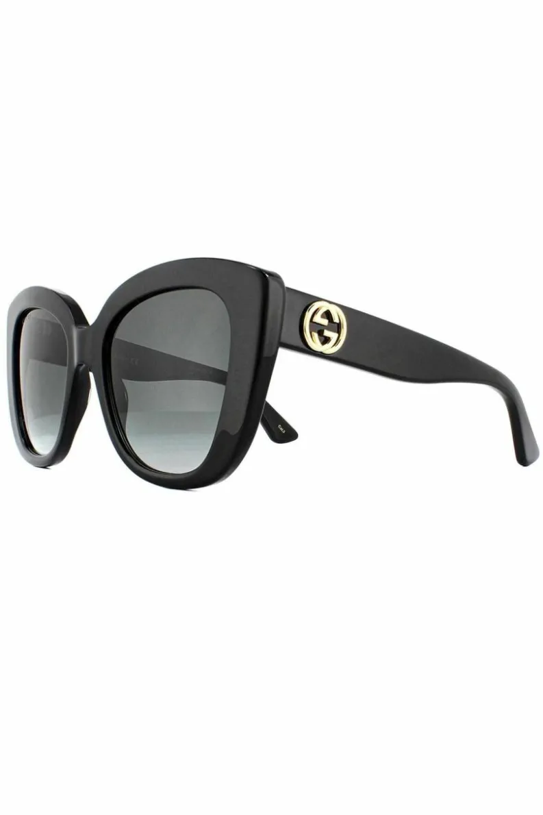 Sunglasses*Gucci Cat Eye Grey Gradient Sunglasses Black