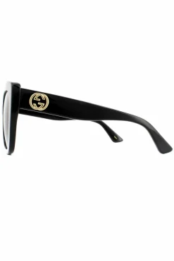 Sunglasses*Gucci Cat Eye Grey Gradient Sunglasses Black