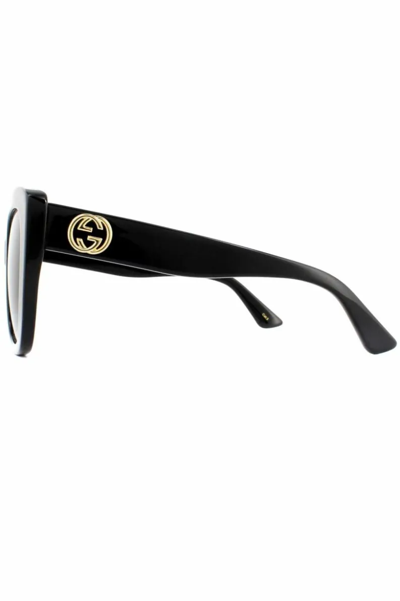 Sunglasses*Gucci Cat Eye Grey Gradient Sunglasses Black