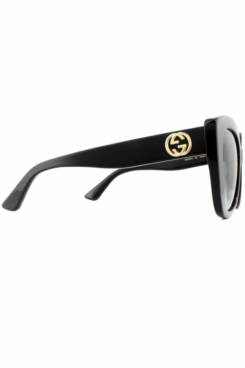 Sunglasses*Gucci Cat Eye Grey Gradient Sunglasses Black