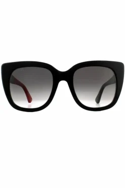 Sunglasses*Gucci Cat Eye with Red and Green Brown Gradient Sunglasses GG0163SN Black